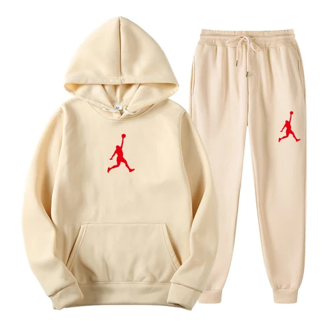 Fashion Men's Sweatshirt Hoodie Set 2023 Spring Women's and Men's Set Women's Sweatshirt Hoodie+Sweatpants