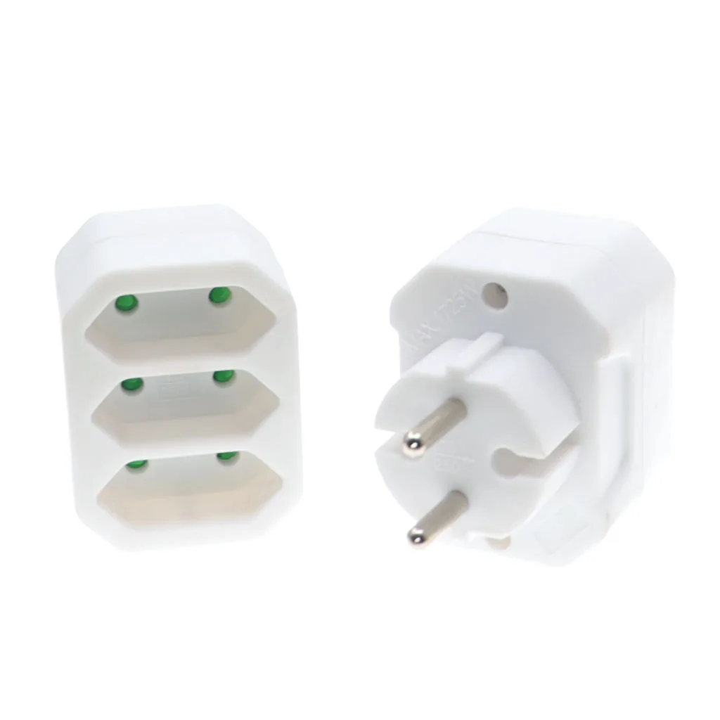 

EU Conversion Plug 1 to 2 / 1 to 3 Way European Standard Power Adapter Socket 16A Travel Plugs AC 250V