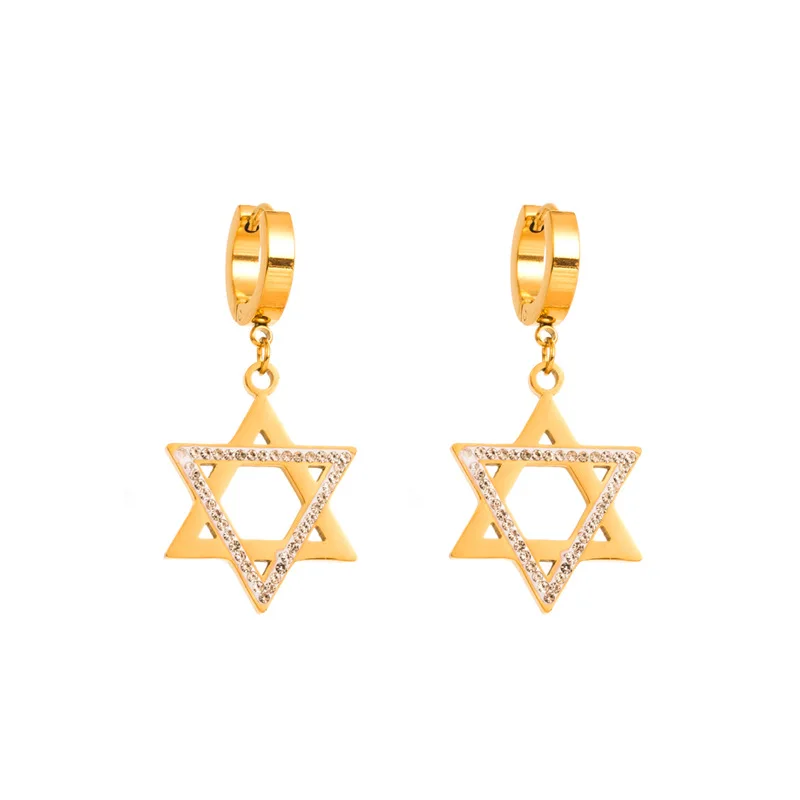 

Stainless Steel Hip Hop Earrings Versatile Earrings Titanium Steel Earrings Female Fashion Love Earrings