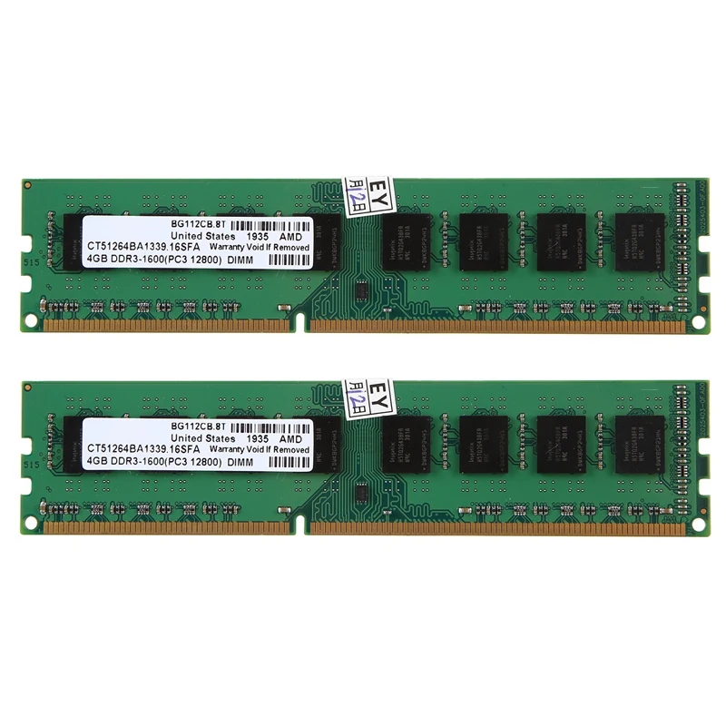 

2 шт., оперативная память DDR3, 1600 МГц, 1,5 в, 240 контактов, DIMM для материнской платы AMD (8 ГБ)