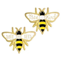 cartoon cute bee brooch alloy enamel bee kinds dripping oil bee brooch lapel pins