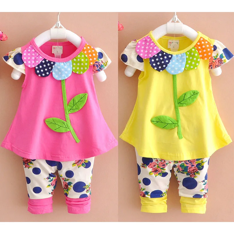 

summer girls clothing set 2pcs girls designer dress princess dress baby girls sleeveless set tree flowers design bowknot