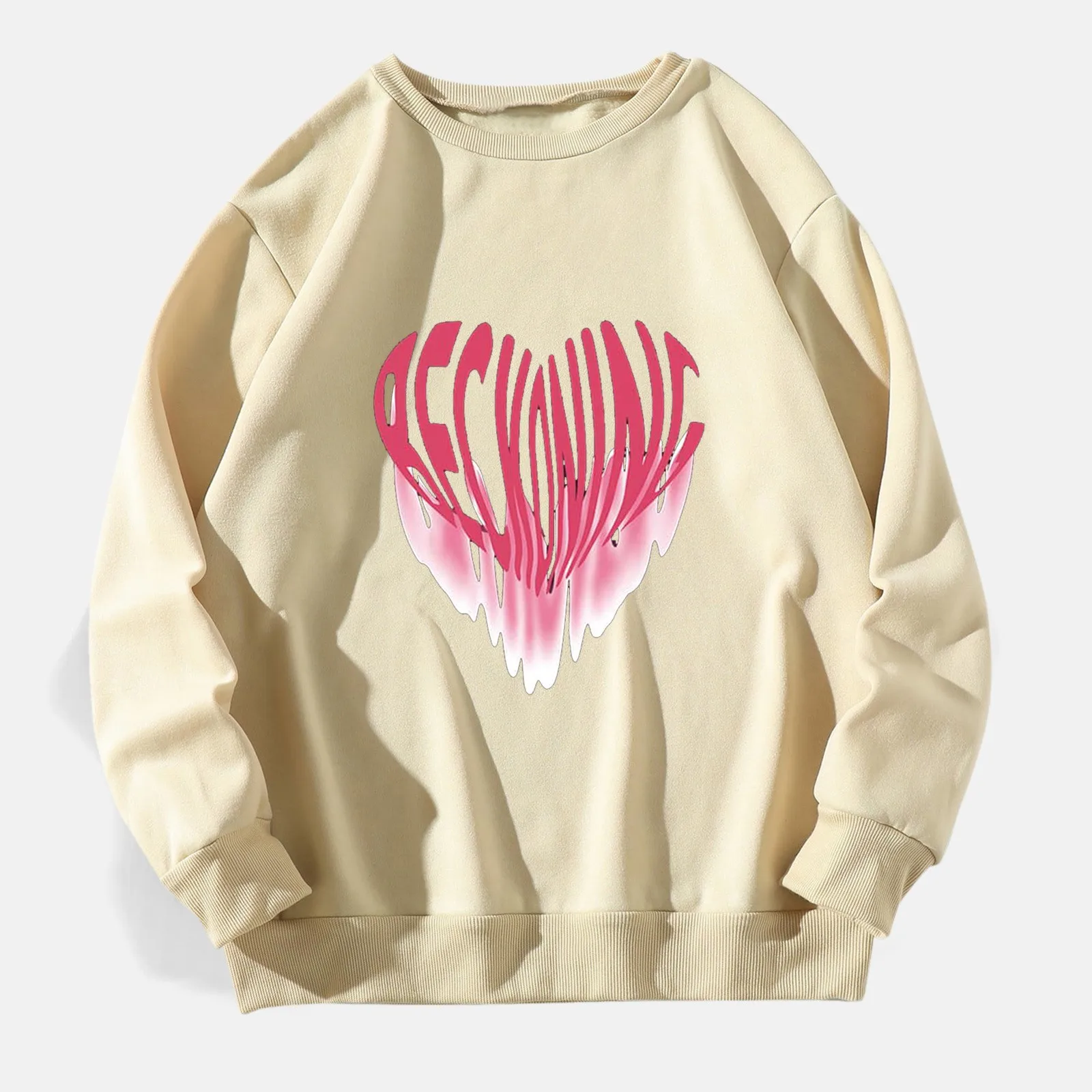 

Sweatshirt With Pocket Sleeve Long Loose Neck Sweatshirts Casual Top Womens Round Hoodie Open Front Jogging Outfits Women Set