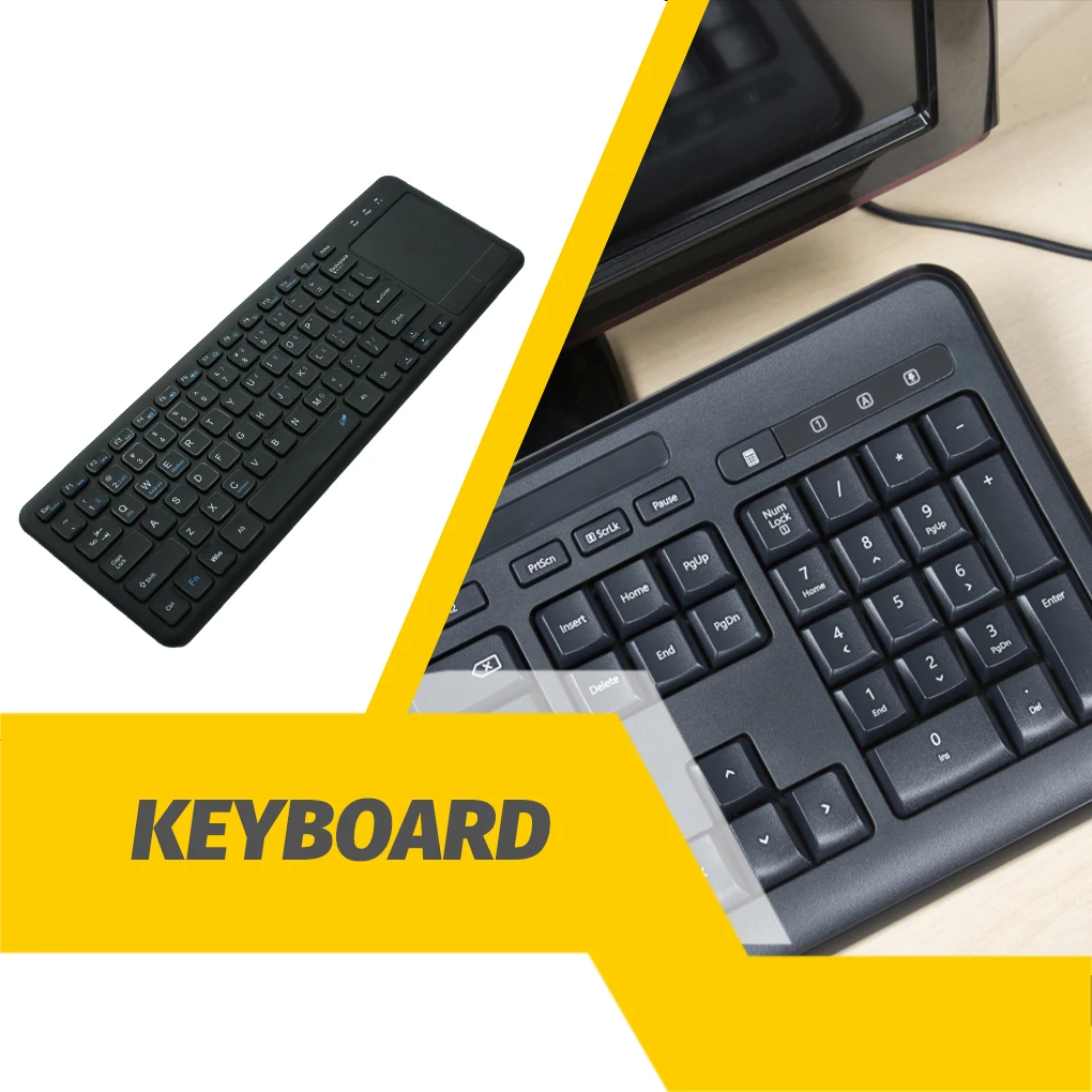 

Wireless Keyboard 78 Keys Foldable Notebook Desktop Laptop Touch Screen Plate Key Board Replacement Gaming Accessories