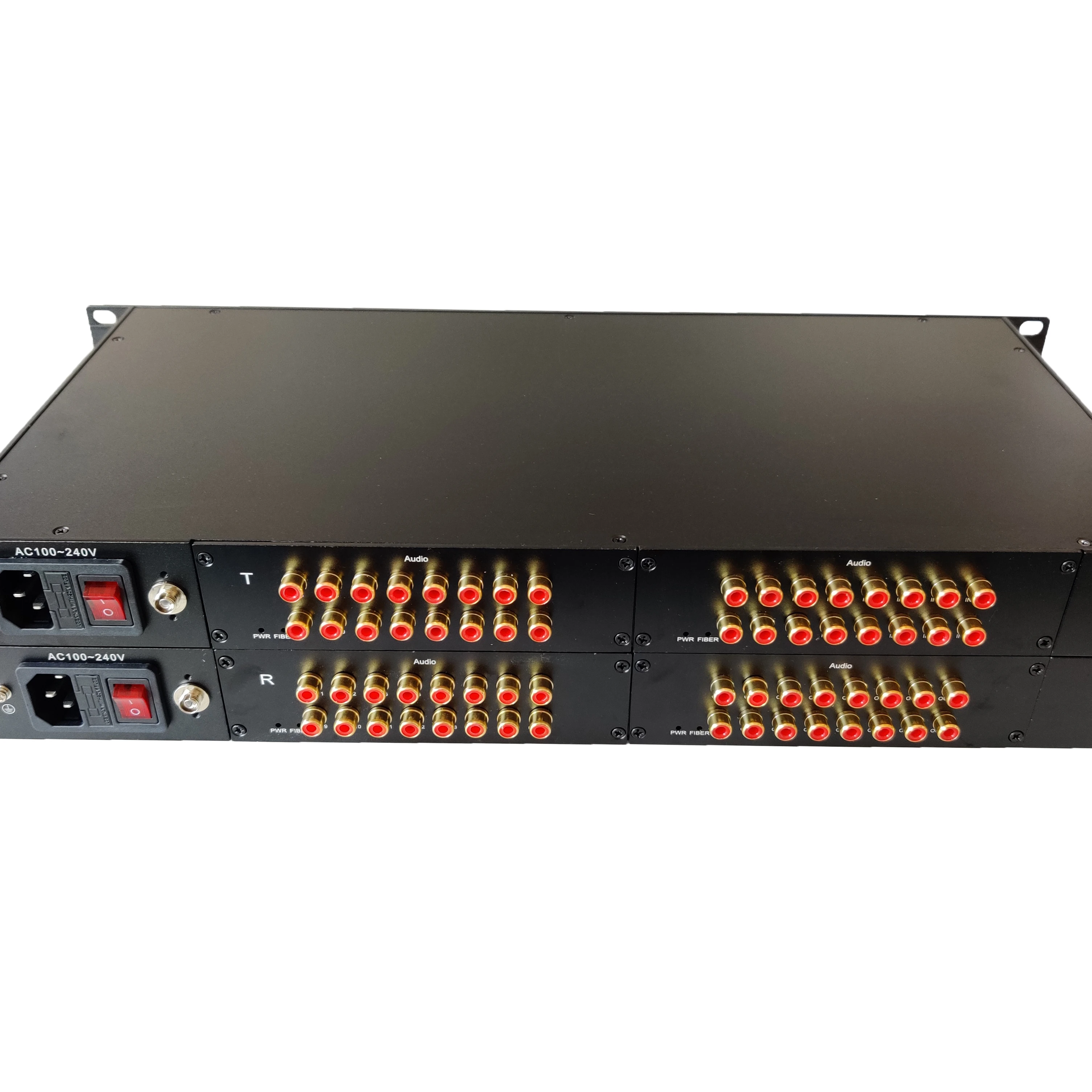 

16 Audio Over FC Fiber optic Extender Converters for Broadcast system (Tx/Rx) Kit