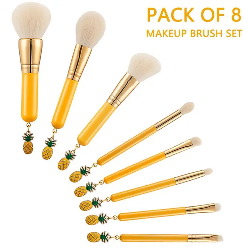 

/SET Makeup Brush Set New Pineapple Pendant Novice Loose Powder Eye Shadow Detail Brush Soft Professional Makeup Tool