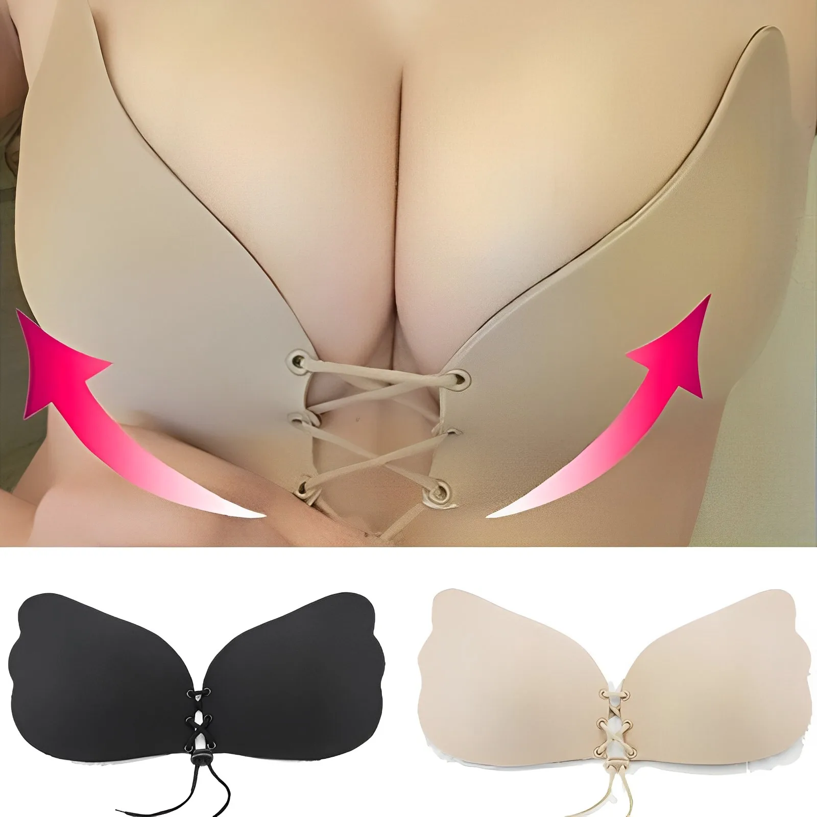 

Invisible Strapless Adhesive Stick Bra Strapless Push Up Bras Women Sexy Backless Lingerie Seamless Silicone Bralette Underwear