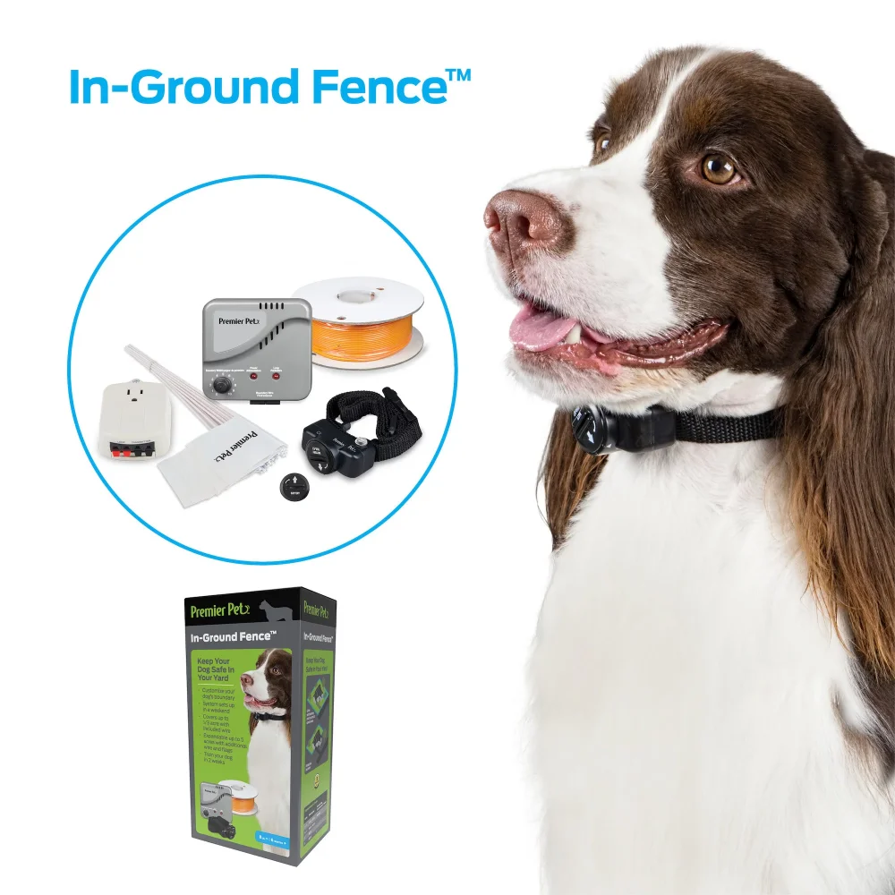 

Customizable .33 Acre Barrier, In-Ground Electric Fence, Waterproof Collar, Tone & Static Correction, Expandable