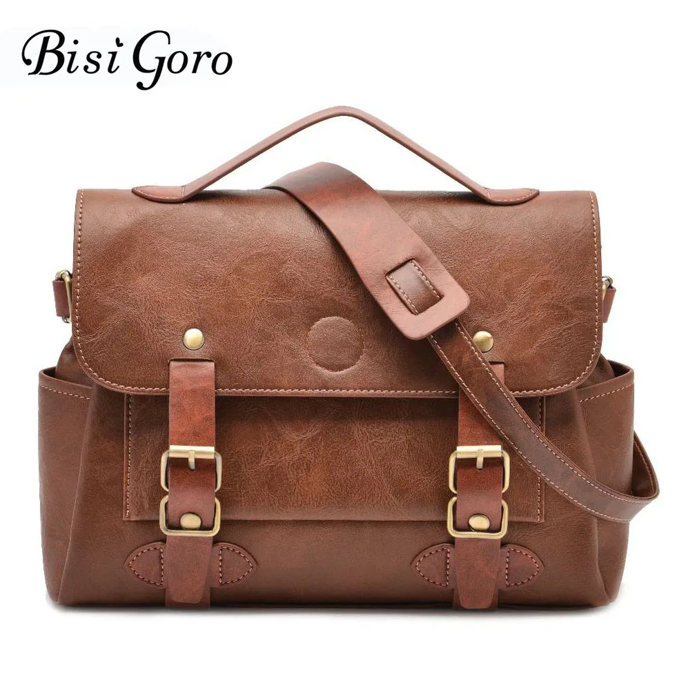 

Large-capacity Shoulder Bag Leather Men's Messenger Bag Business Commuter Vintage Handbag Luxury Brand Crossbody Totes Bags