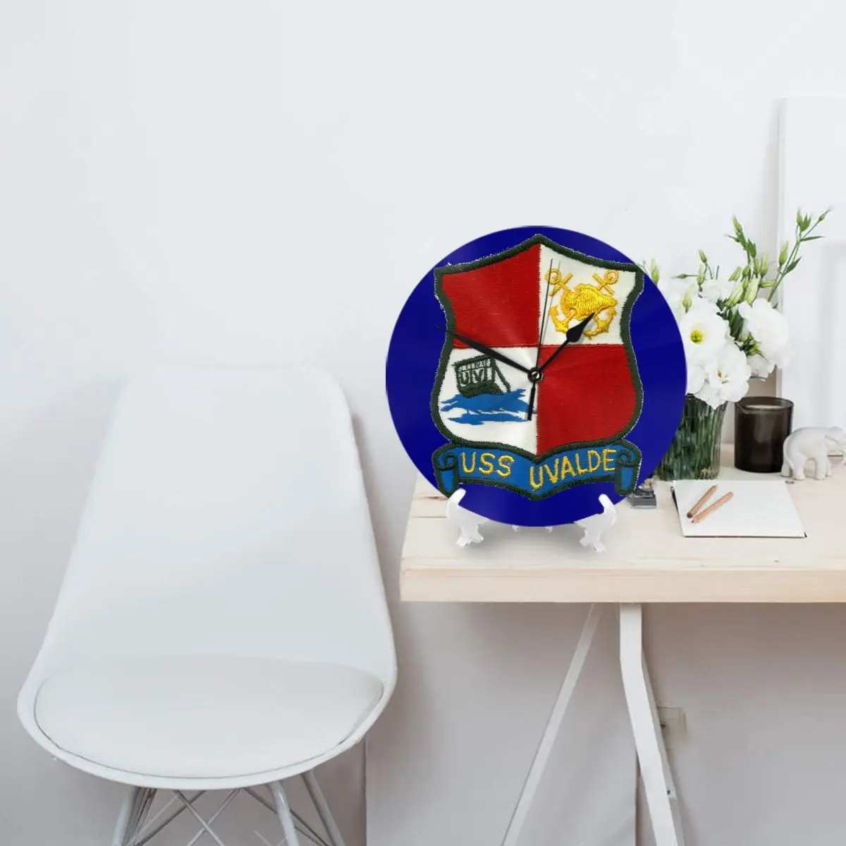 USS UVALDE (AKA-88) SHIP S STORE настенные часы украшение комнаты круглые необходимые