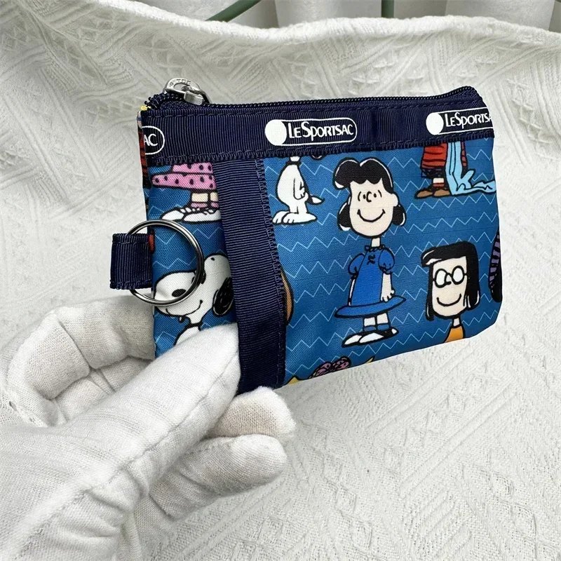 Lesportsacs Snoopy Bag 13*8 см мультфильм Hello Kitty Микки Маус ключ нулевой кошелек 2437 тканевая