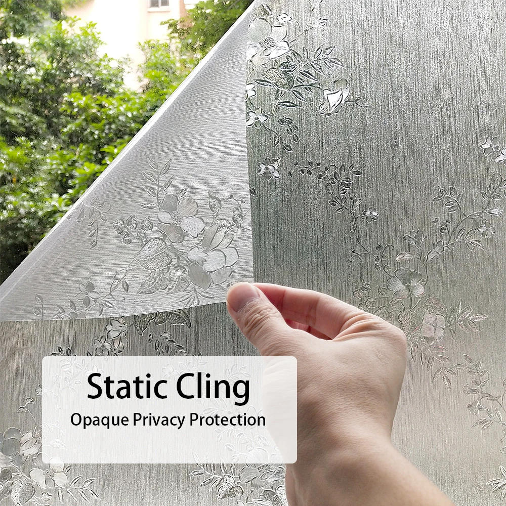 

2019 new static cling home decorative window film,bedroom living room and bathroom privacy protective glass stickers 45x100 Cm