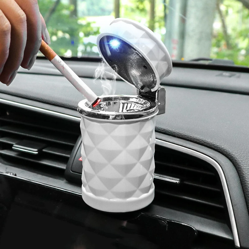 

Car Ashtray With LED Light Universal Alloy Ash Tray For Alfa Romeo 156 166 147 159 GT Giulia Giulietta Mito Stelvio Spider