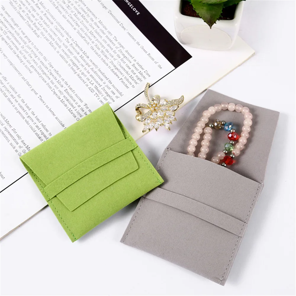 

Microfiber Velvet Bag Jewelry Gift Pouch Necklace Earring Wedding Bracelet Ring Package High Quality Envelope Storage Organizer