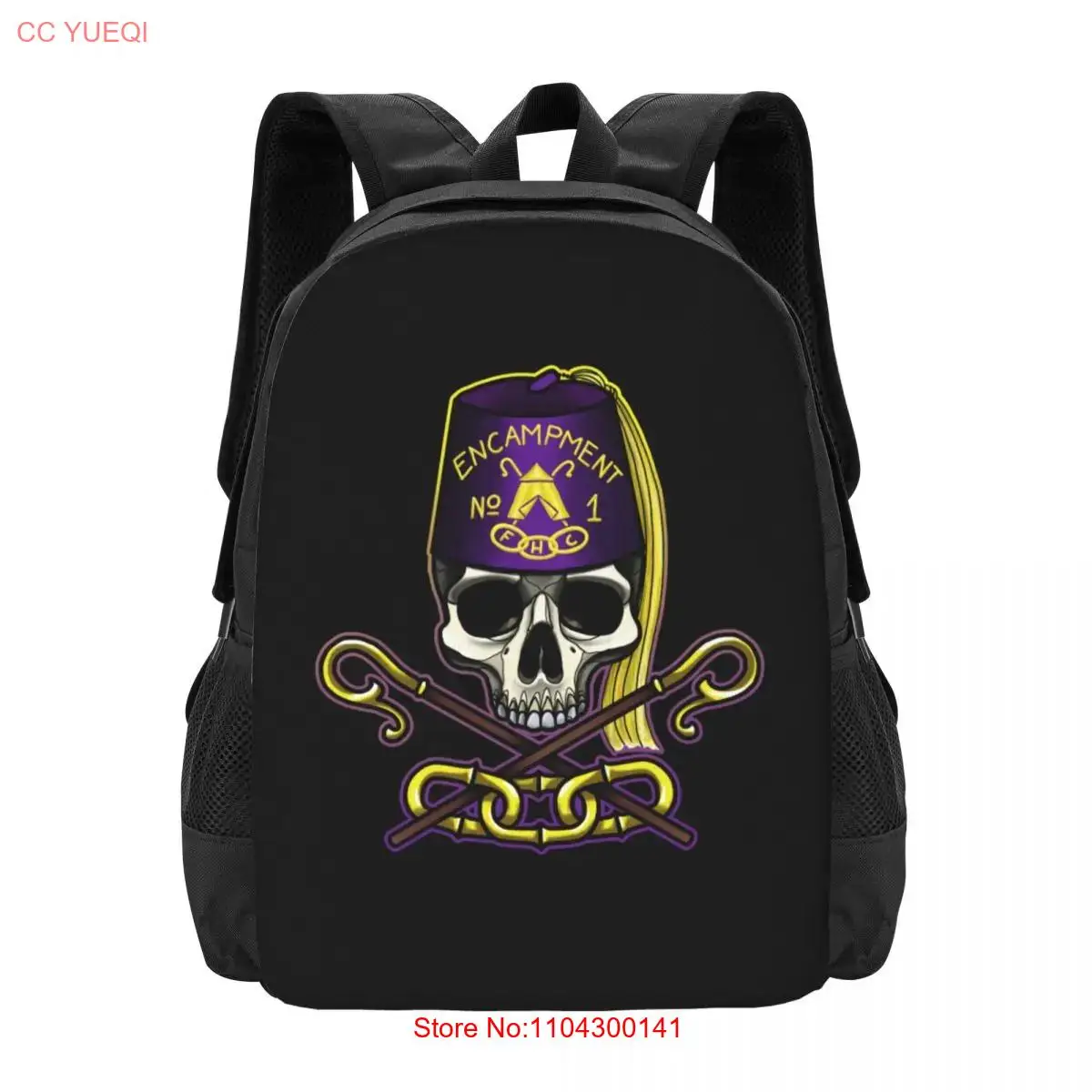 Odd Fellows Encampment Skull and Crossed Crooks Collaboration Backpack Large Capacity Cute Foldable Clothes Backpacks