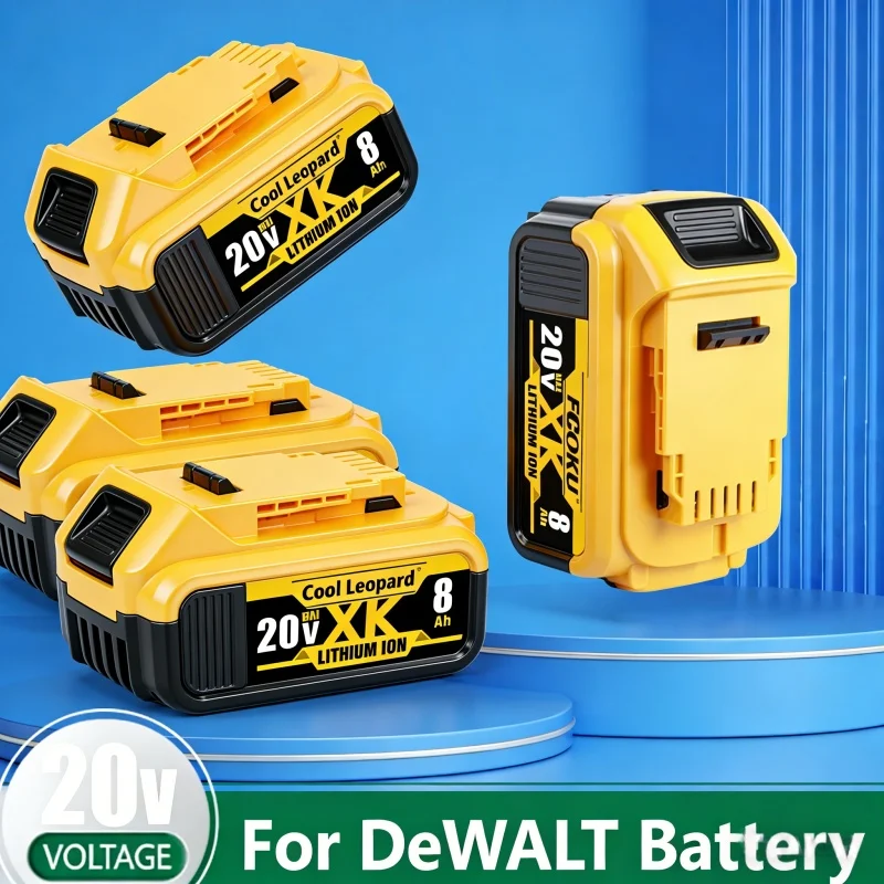 Фото Обновленная версия 2026 года: Литиевая батарея DEWALT 20V 6Ah 12Ah + зарядное устройство DCB1104 для замены инструментов DCB115 DCB118 №1