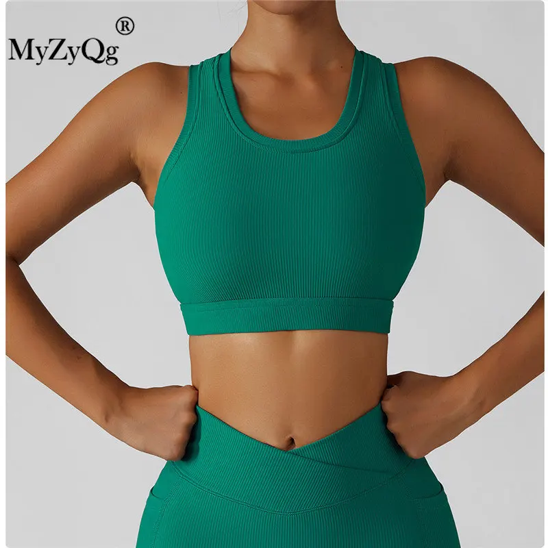 

Summer Women High Intensity Yoga Bra Shockproof Fitness Tight Training Running Vest Quick Dry Sports Wear Gym Workout Tops