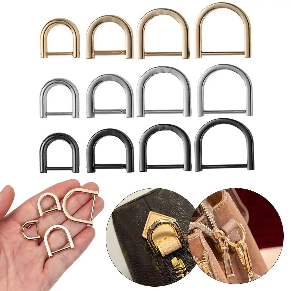 

DIY Bag Strap Connector Bag Strap Accessories Detachable Leather Craft Clasp Screw Rings Buckle D Ring Buckle Bag Loop