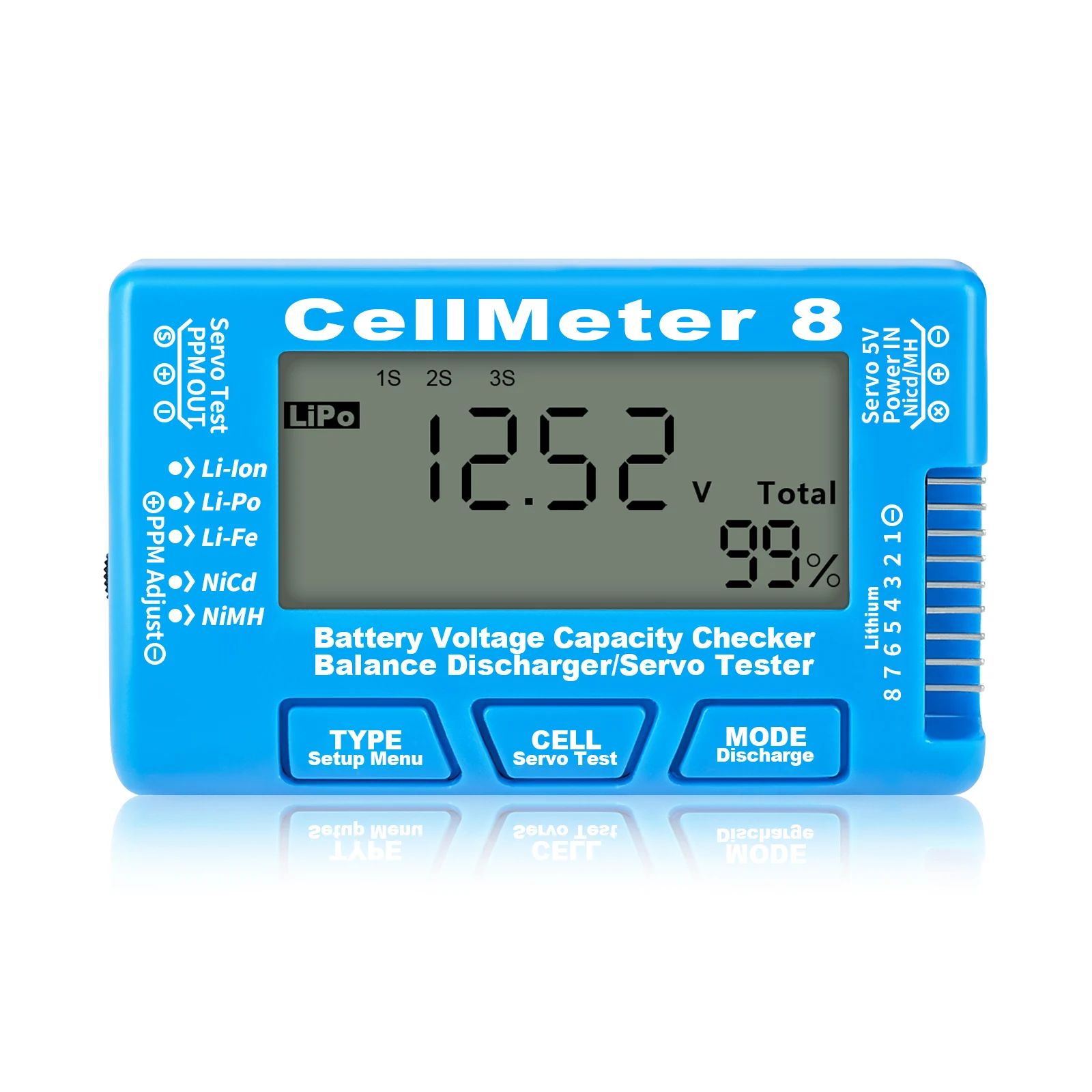 

Цифровой тестер емкости аккумулятора JUANJUAN CellMeter-8 1-8S