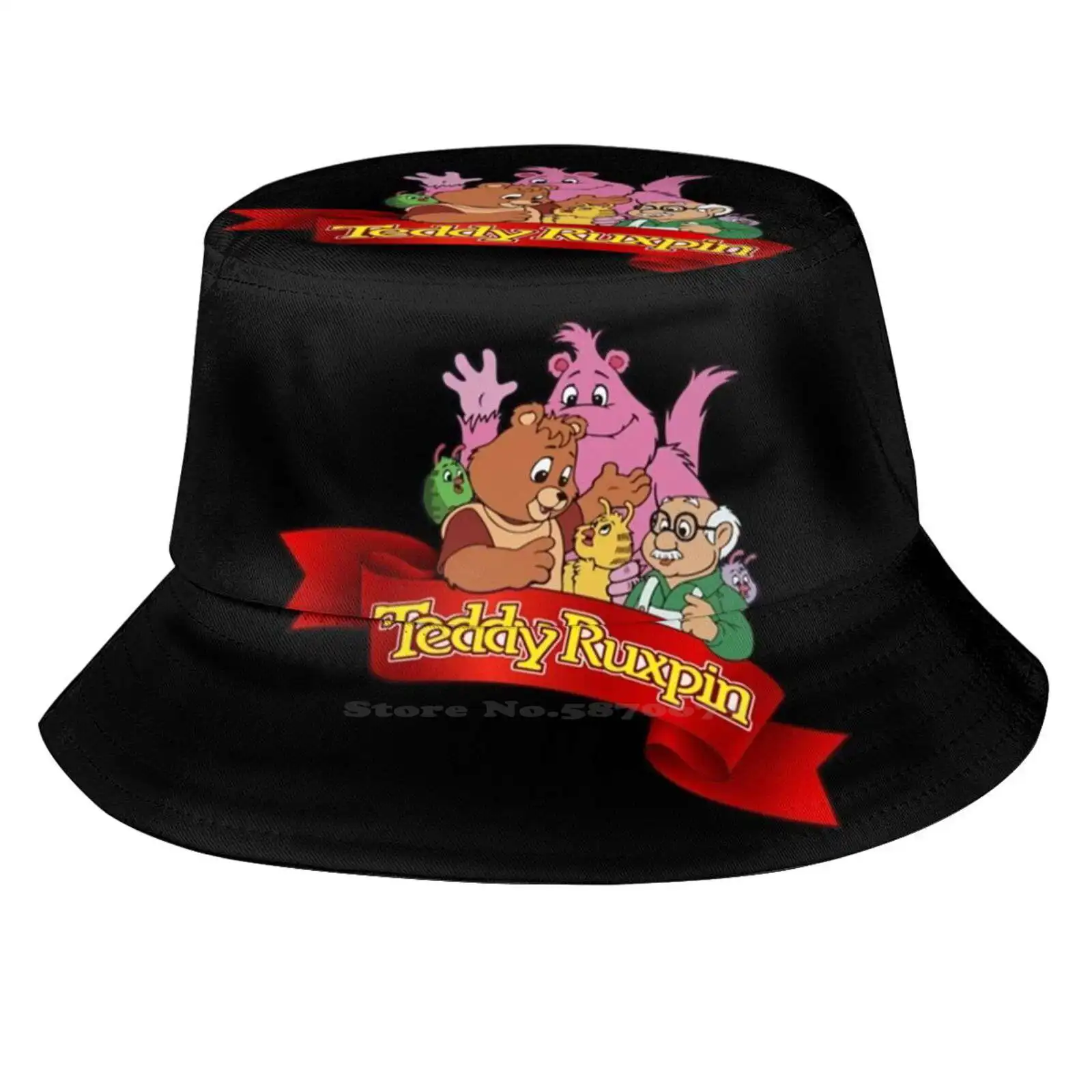 

Teddy Ruxpin Gift Halloween Day , Thanksgiving , Christmas Day Causal Cap Buckets Hat Teddy Ruxpin New Bestseller Happy Funny