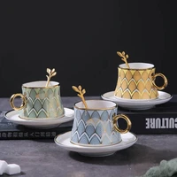 mugs coffee cup ceramic beautiful breakfast tea set saucer travel sugar bowl creative teaware water tazas drinkware