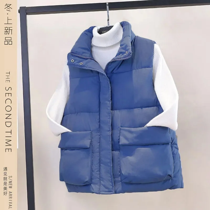 

Жилет женский с воротником-стойкой, на осень/зиму