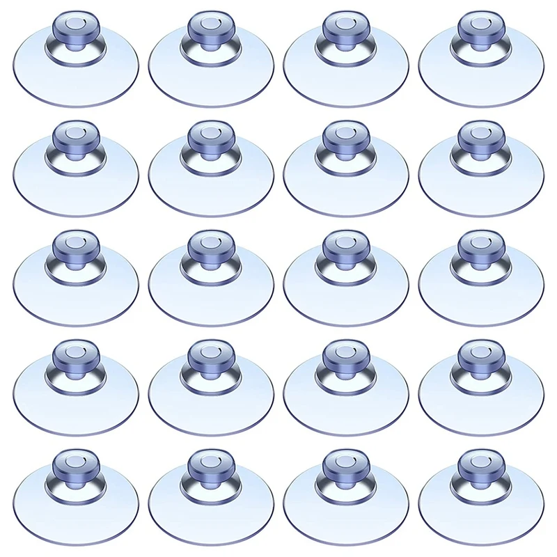 

HOT SALE 100Pcs Transparent Suction Cups, Plastic Suction Cups, Pads Without Hooks For Outdoor, Kitchen,Bathroom,Window 20Mm