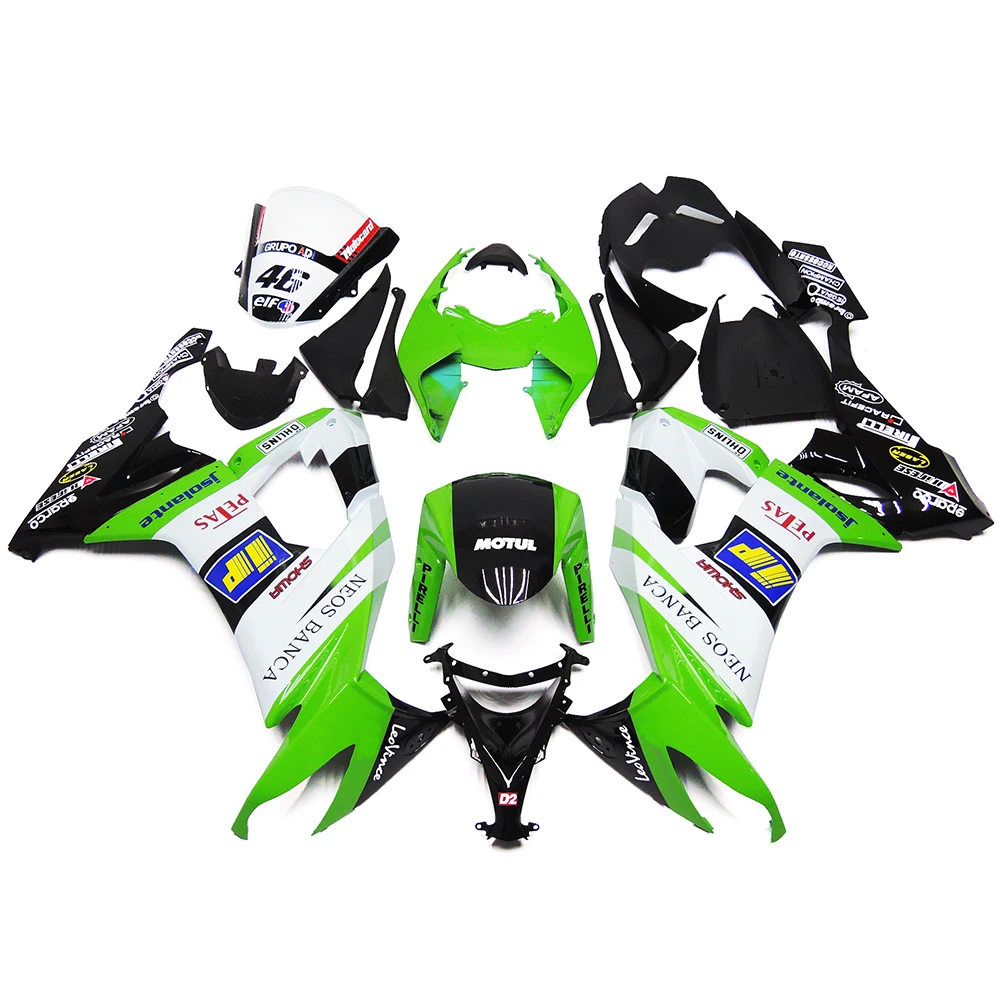 

Комплект обтекателей для мотоцикла, Обтекатели из АБС-пластика для KAWASAKI Ninja ZX10R ZX-10R 2008 2009 2010, Обтекатели для кузова, черный обтекатель для кузова