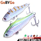 GoByGo 1 шт. зимняя Вибрирующая Модель со свинцовым внутренним ледяным и морским рыболовным снаряжением погружной Вертлюг воблер приманка