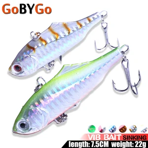 GoByGo 1 шт. зимняя Вибрирующая Модель со свинцовым внутренним ледяным и морским рыболовным снаряжением погружной Вертлюг воблер приманка