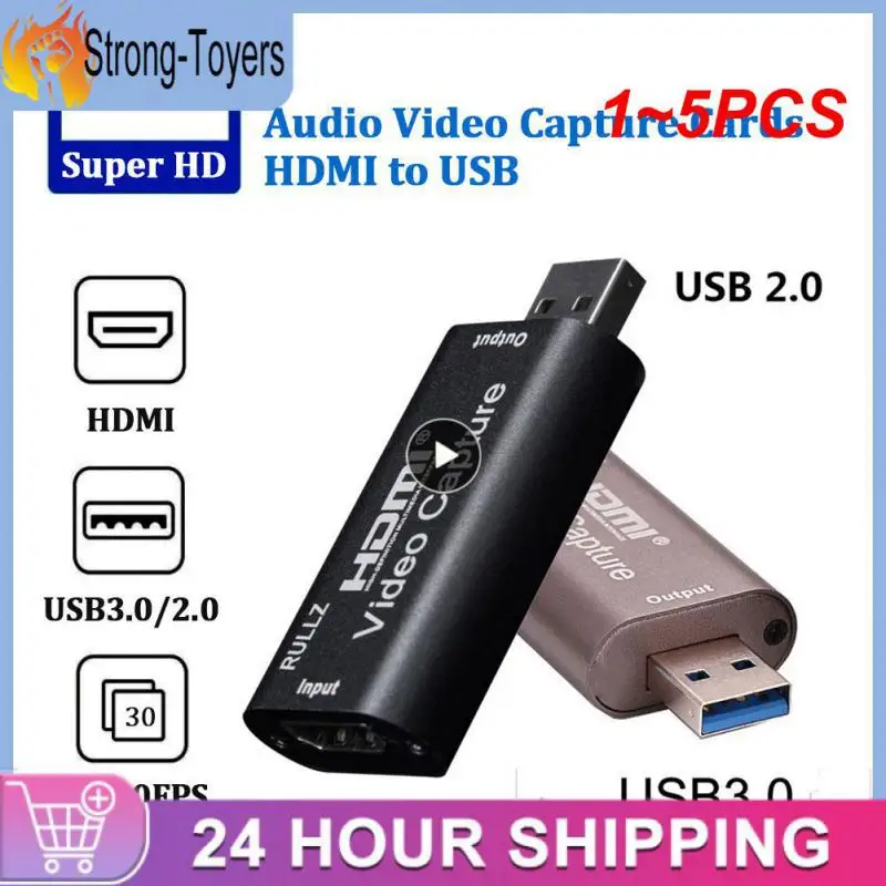 

1~5PCS Audio Video Capture Card 4K 1080P HDMI-compatible USB 3.0 Record to DSLR Camcorder Action Cam for Gaming Streaming