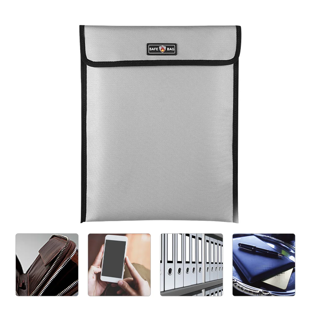 

Fireproof File Bag Waterproof Fireproof Folder Bag Safe Storage for A4 Document File Cash Tablet