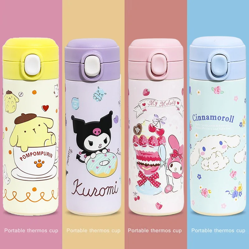 420Ml Kawaii Kuromi Melody Cinnamoroll Stainless Steel Therm
