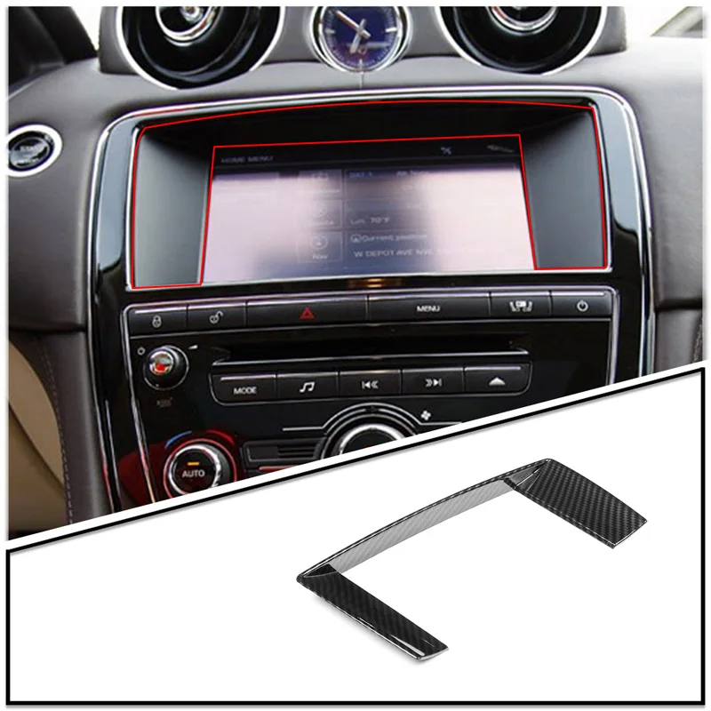 

1 шт. для Jaguar XJ X351 2010-2016 автомобильная навигация декоративная наклейка на рамку ABS углеродное волокно/черные аксессуары для интерьера