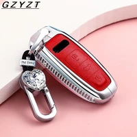 luxury diamond car key case remote key cover shell for audi a6 c8 a7 a8 q8 2018 2019 2020 car styling car accessories