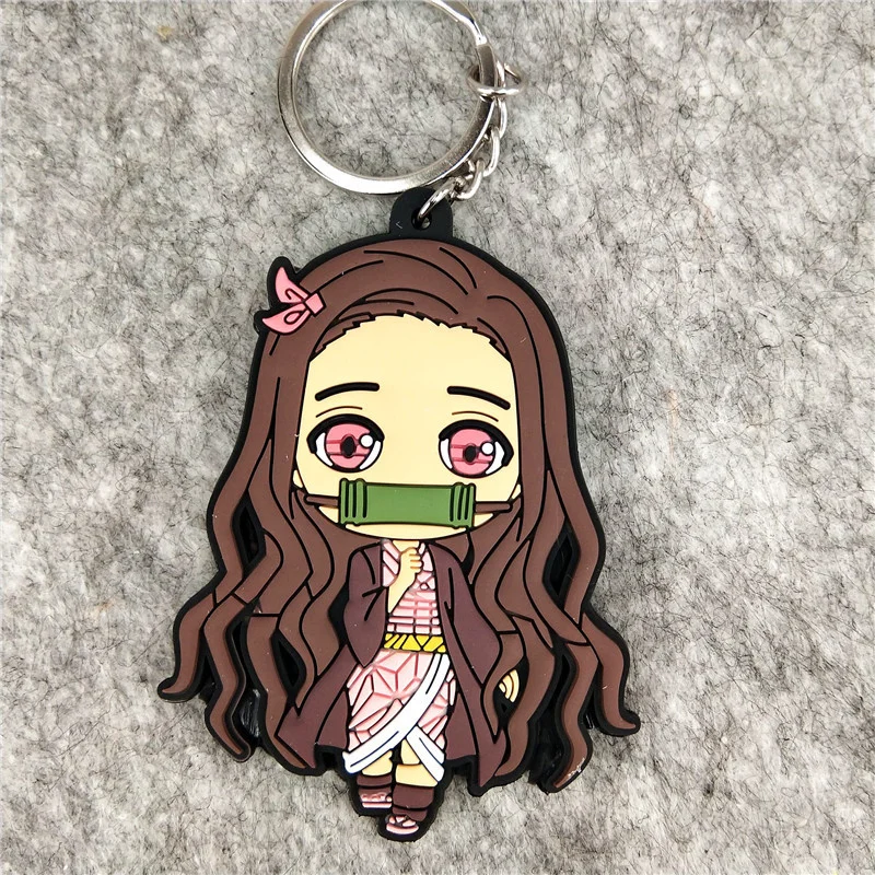 

Аниме-фигурка рассекающего демонов, модель, двухмерные детские игрушки, кавайные периферийные Подвески Nezuko Tanjiro Agatsuma Zenitsu, подарки