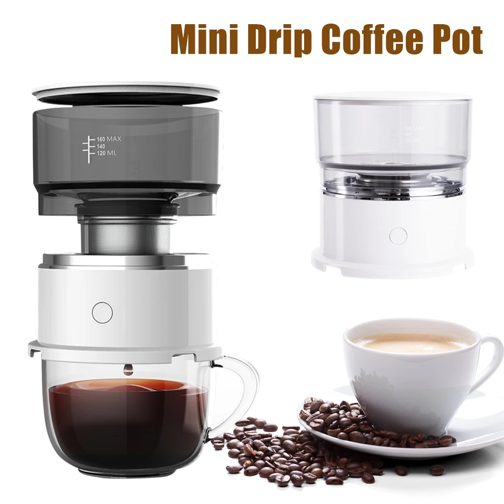 

Mini Drip Coffee Pot Automatic Hand Brewing Coffee Maker Portable Coffee Brewer Espresso Machine For Outdoor Coffeeware