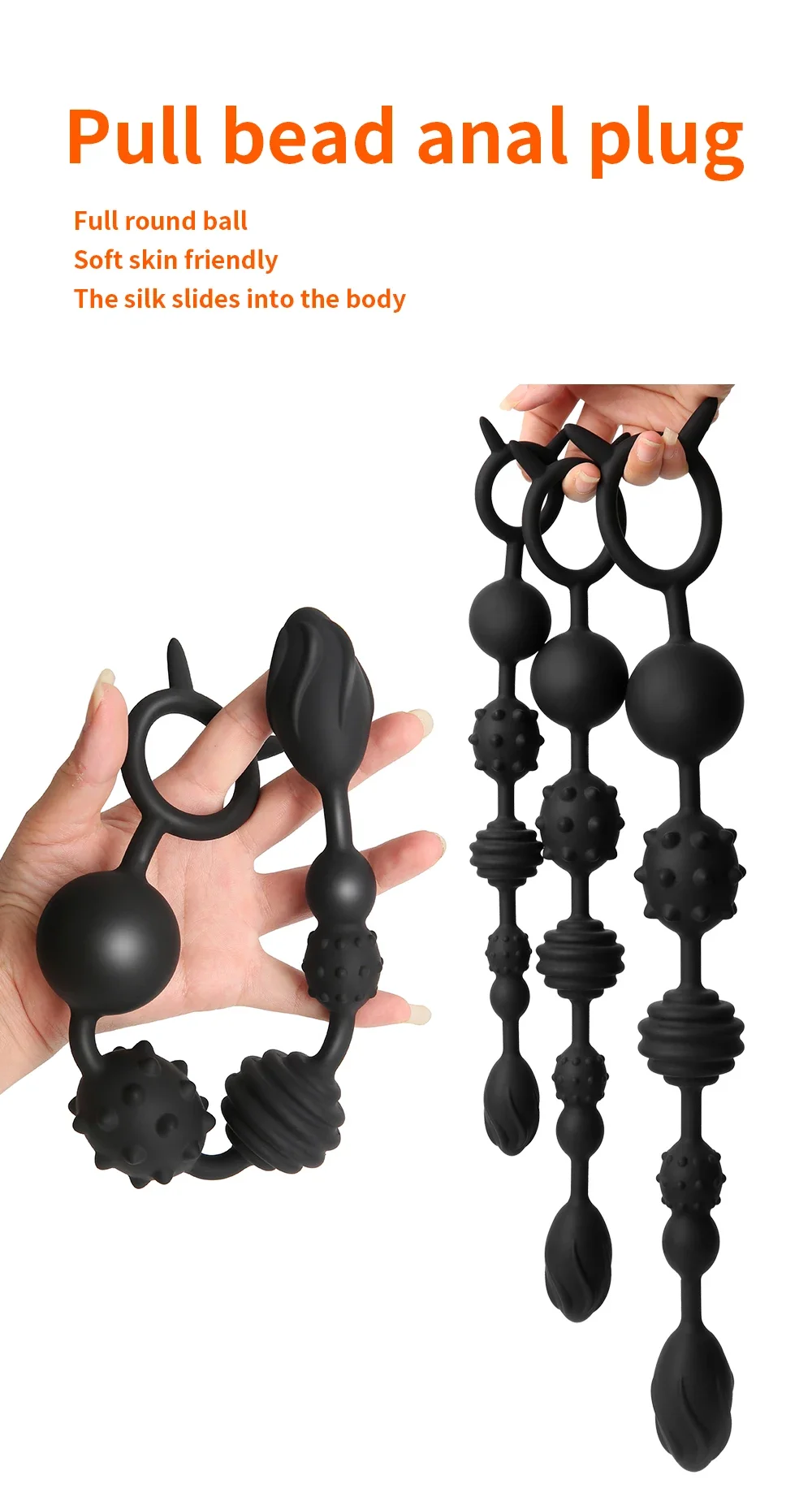 

Bolas Anales de silicona con forma de conejito para , Juguetes sexuales con anillo de tracción, dilatador Vaginal, tapón Anal