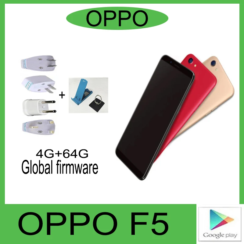 

Global version celular OPPO F5 4G 64GB Smartphone 2160*1080 MediaTek Helio P23 6.0 inch 3200mAh