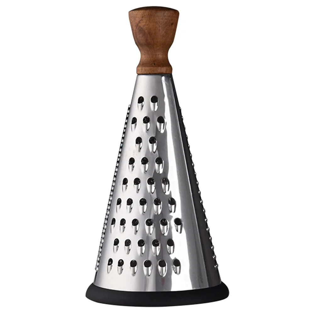 

Cone Grater Stainless Steel Cheese Truffle Wooden Handle Metal Household Grating Tool