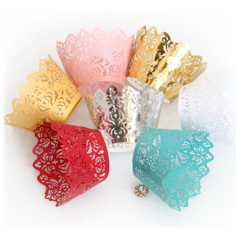 

50 шт., кружевные украшения для торта на День святого Валентина