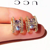 2022 new super flash aaa top quality zircon earrings temperament romantic exquisite lady dainty luxury jewelry delicate present