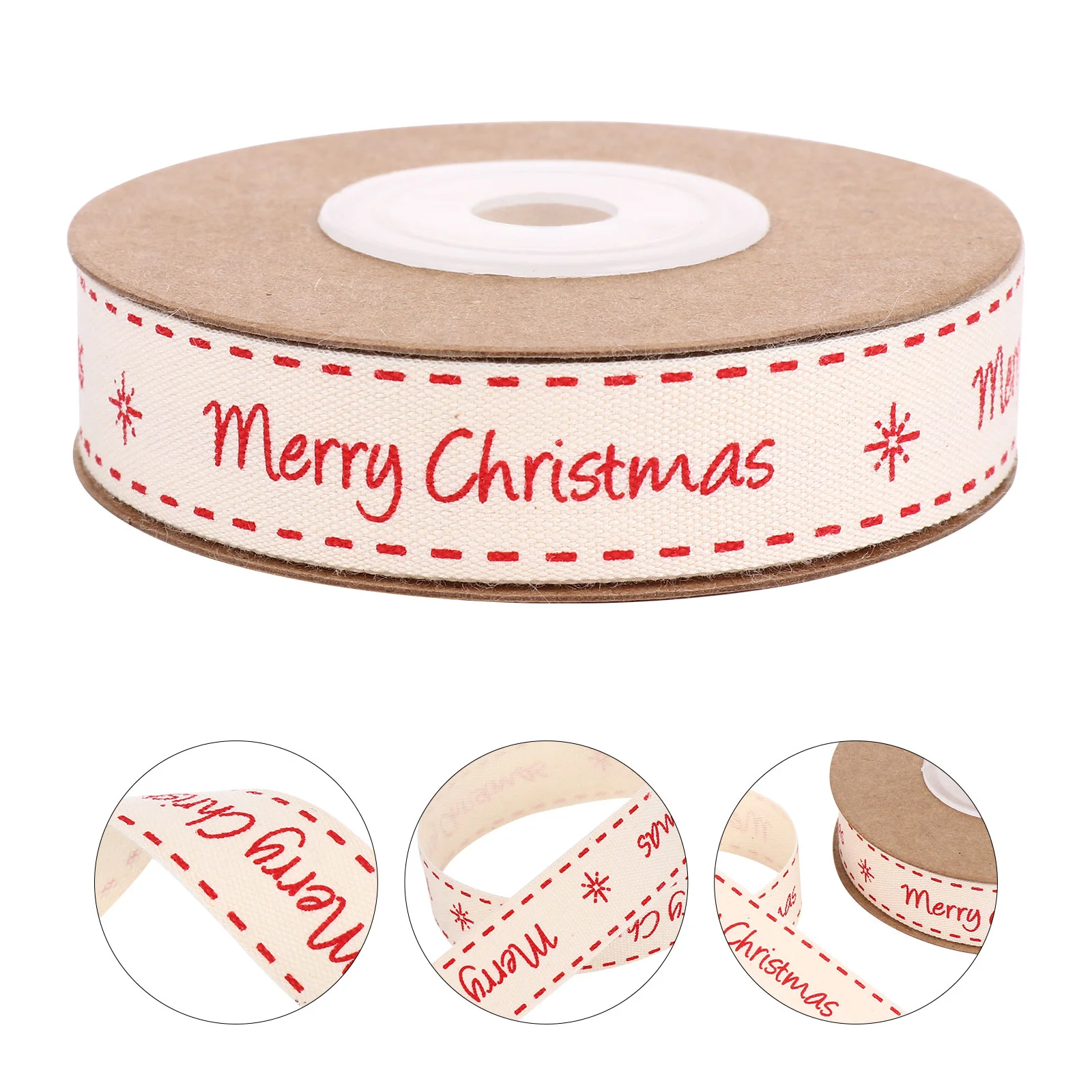 

Ribbon Christmas Gift Decor Tree Wrapping Bows Wired Cotton Artcraft Hand Diy Making Roll Clip Packing Hair Bow Belt Decorative