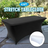 46ft stretch spandex rectangular fitted table cloth cover wedding party decor tablecloth home dining table cover garden textile