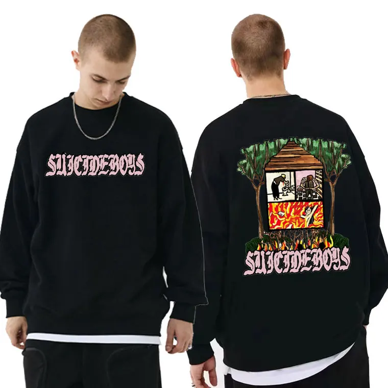 

Hip Hop Rapper Men Women Black Pullover Suicideboys Pullovers $uicideboy$ Long Term Effects of Suffering Music Album Sweatshirt