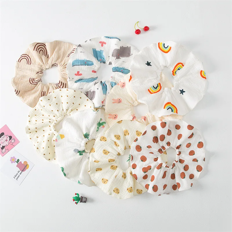 

6 Layers Cotton 360 Degree Baby Elastic Bibs Burp Hydrophilic Muslin Apron To Eat Food Saliva Towel for Newborn Infant Clothes