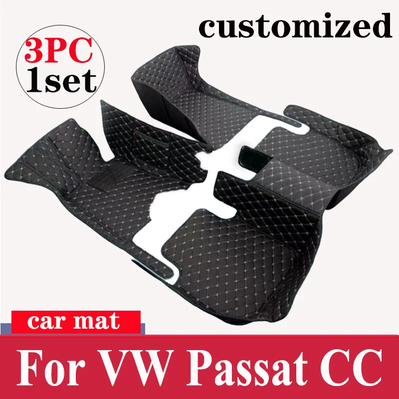 

Car Mats For Volkswagen VW Passat CC 2008~2016 Floor Rug Set Auto Interior Parts Carpet Pad Luxury Leather Mat Car Accessories