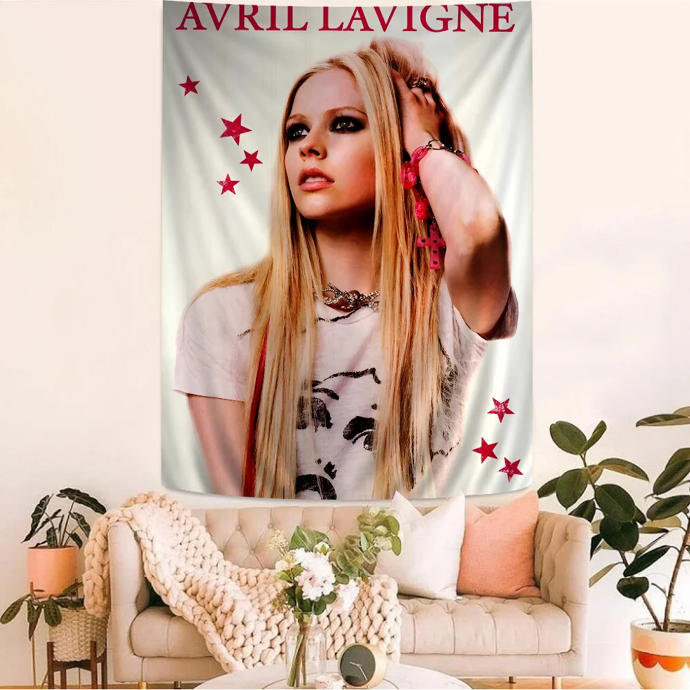 Singer A-Avril L-Lavigne Cartoon Tapestry Wall Hanging Decoration Household Home Decor