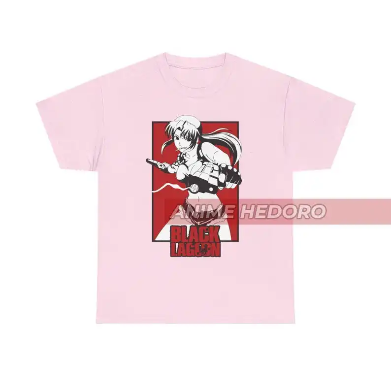 Футболка унисекс с аниме Черная лагуна футболка рисунком Revy рубашка Waifu Manga