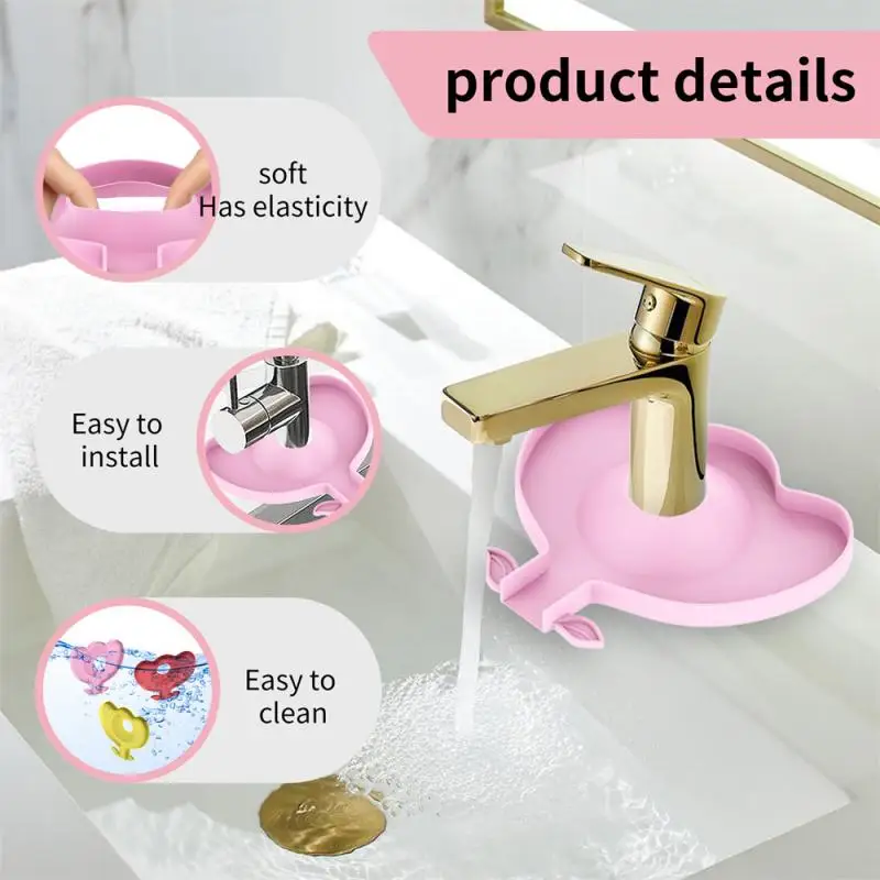 

Faucet Absorbent Mat For Sink Silicone Kitchen Drain Pad Faucet Splash Catcher Drain Rack Bathroom Countertop Protector Mat